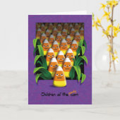 Het Graan Halloween van het Snoep van kinderen Kaart (Gele Bloem)