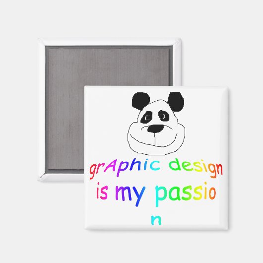 Het grafische Ontwerp is mijn Passie Magnet Magneet (Voorkant / Achterkant)