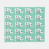 HET GRAFISCHE PATROON VAN DE MICROSCOOP FLEECE DEKEN (Voorkant (Horizontaal))