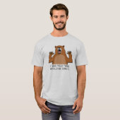 Het grappige Beer werd verteld dat er donuts zoude T-shirt (Voorkant volledig)