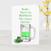 Het grappige Bier die van de Ier St. Patrick Dag Kaart (Gele Bloem)
