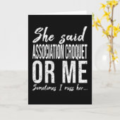 Het grappige cadeautje van Croquet Kaart (Gele Bloem)