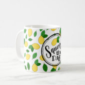 Het grappige citaat Lemon Clip art Pattern Koffiemok (Voorkant links)