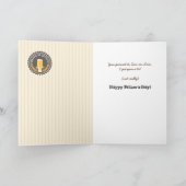 Het grappige Etiket van het Bier van Vaderdag Kaart (Binnen)