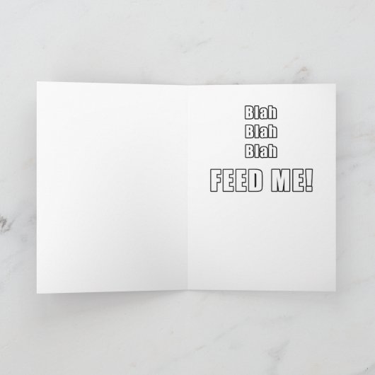 Het grappige gedicht van de Kat van Valentijn Feestdagen Kaart (Binnen)