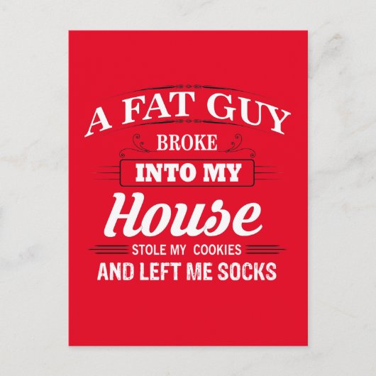 Het grappige Gezegde van Kerstmis van de Kerstman Feestdagenkaart (Voorkant)