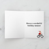 Het grappige het Berijden van de Kerstman Art. van Feestdagen Kaart (Binnen)