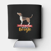 Het grappige Hondenliefhebber leven is beter met e Blikjeskoeler (Achterkant)