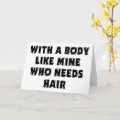 Het grappige Kale Man van Vaderdag Kaart (Gele Bloem)