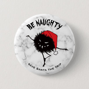 Het grappige kerkboempersonage is Naughty Ronde Button 5,7 Cm