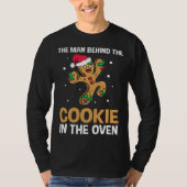 Het grappige kerstfeest van Gingerbrood onthult pa T-shirt (Voorkant)