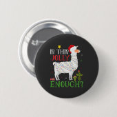 Het grappige kerstfeest van Llama is genoeg Ronde Button 5,7 Cm (Voorkant /achterkant)