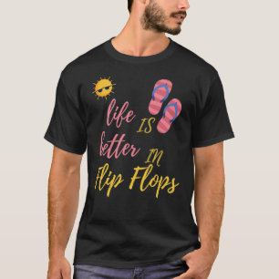 Het grappige leven is beter in het Teenslipper zom T-shirt