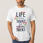 Het grappige leven is te kort voor overeenkomende t-shirt (Voorkant)