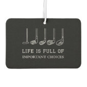 Het grappige leven zit vol belangrijke keuzes Golf Luchtverfrisser (Achterkant)