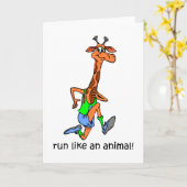 Het grappige lopen kaart (Gele Bloem)