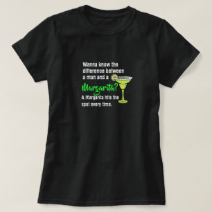Het grappige man en een Margarita troffen de plek T-shirt