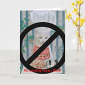 Het grappige Moederdag van de Kat geen het Koken Kaart (Gele Bloem)