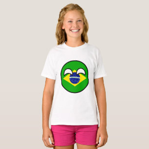 Het grappige Neigen Geeky Brazilië Countryball T-shirt