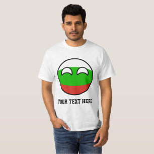 Het grappige Neigen Geeky Bulgarije Countryball T-shirt