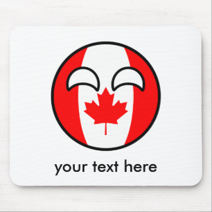 Het grappige Neigen Geeky Canada Countryball Muismat