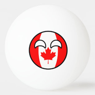 Het grappige Neigen Geeky Canada Countryball Pingpongballen