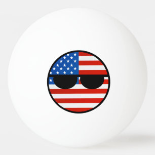 Het grappige Neigen Geeky de V.S. Countryball Pingpongballen
