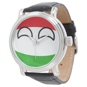 Het grappige Neigen Geeky Hongarije Countryball Horloge