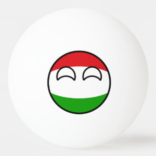 Het grappige Neigen Geeky Hongarije Countryball Pingpongballen