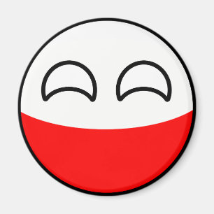 Het grappige Neigen Geeky Polen Countryball Magneet