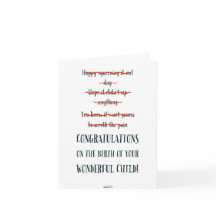 Het grappige Nieuwe Baby "nagelde het" Kaart