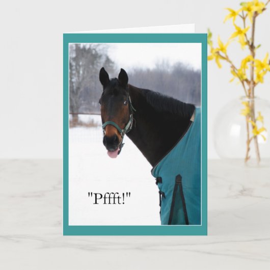 Het grappige Paard verzendt Bronx toejuicht Kaart (Gele Bloem)