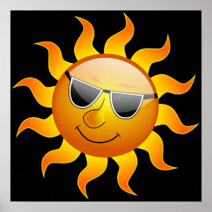 Het grappige Poster van de Zon van de zomer
