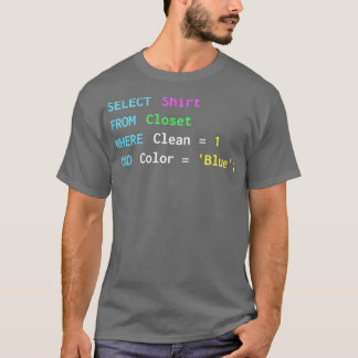 Het grappige SQL ontwerp voor SQL programmeurs DBA T-shirt