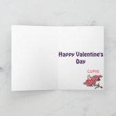Het grappige Varken van de Liefde Cupig Feestdagen Kaart (Binnen)