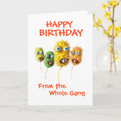 Het grappige wenskaart van Bacteriën Kaart (Gele Bloem)