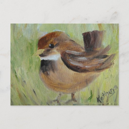 Het gras doorzoeken briefkaart (Voorkant)