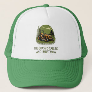 Het gras roept en ik moet grappig maaien Trucker Pet