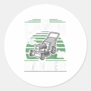 Het grasvet van de grasmaaier van de grasmachine ronde sticker