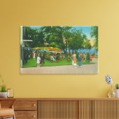 Het graven op de stoep van Roseland Park Scene Canvas Afdruk (Insitu (Woonkamer))