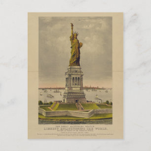 Het Great Bartholdi-standbeeld van Ives 1885 Briefkaart