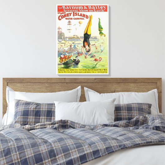 Het Great Coney Island Water Carnaval Canvas Afdruk (Insitu (Slaapkamer))