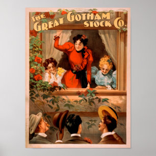 Het Great Gotham Stock Co. Theater Poster