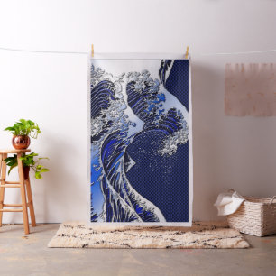 Het Great Hokusai Wave Blue Decor Stof