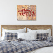 Het Great Hunt Petroglyph-paneel Canvas Afdruk (Insitu (Slaapkamer))