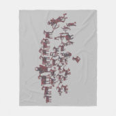 Het Great Hunt Petroglyph-paneel Fleece Deken (Voorkant)