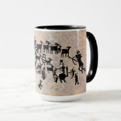 Het Great Hunt Petroglyph-paneel Mok (Voorkant rechts)