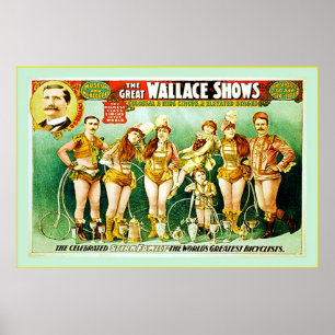 Het Great Wallace-Show ~ Circus-Poster Poster