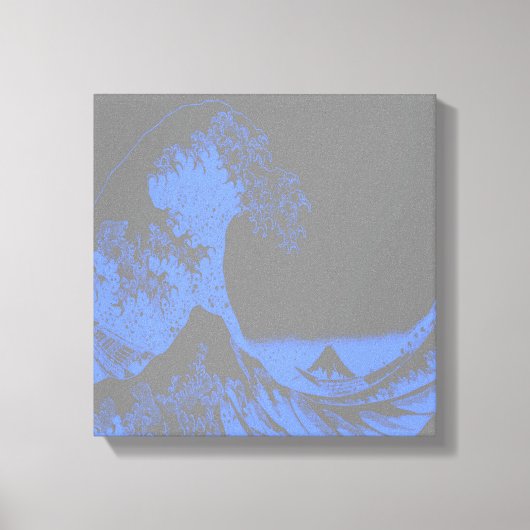 Het Great Wave Canvas Blauw & Grijs Afdruk (Voorkant)