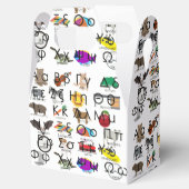 Het Griekse alfabet schrijft woorden en Afbeelding Bedankdoosjes (Geopend)